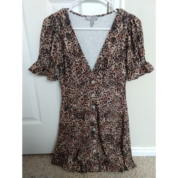 ASOS Button Through Rib Tea Dress - Picture 3 of 4